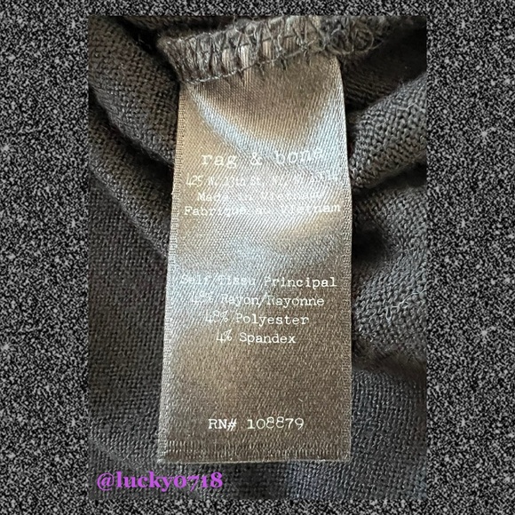 Rag & Bone EUC Blake Cowl Neck Turtleneck Top in Black Sz S - Picture 8 of 8